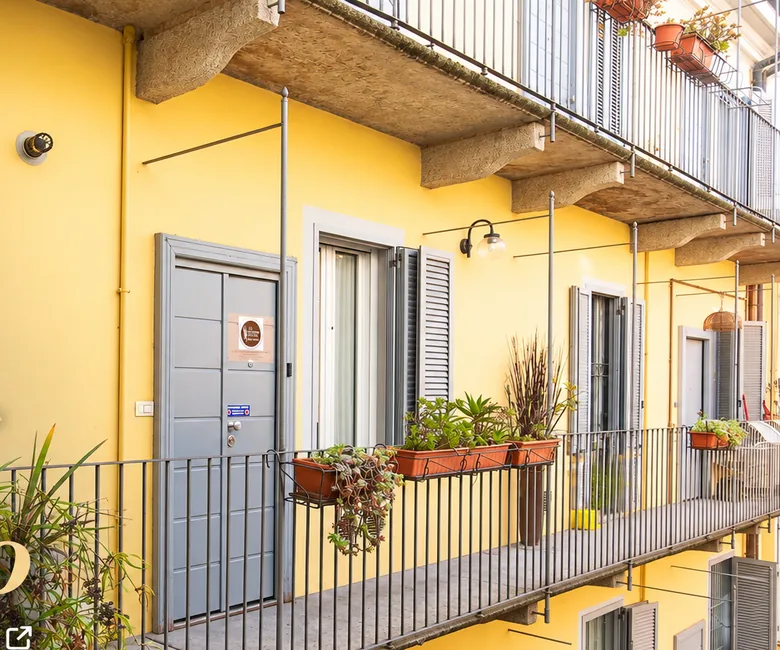 Ingresso dell’appartamento Il Ballatoio, sul ballatoio interno